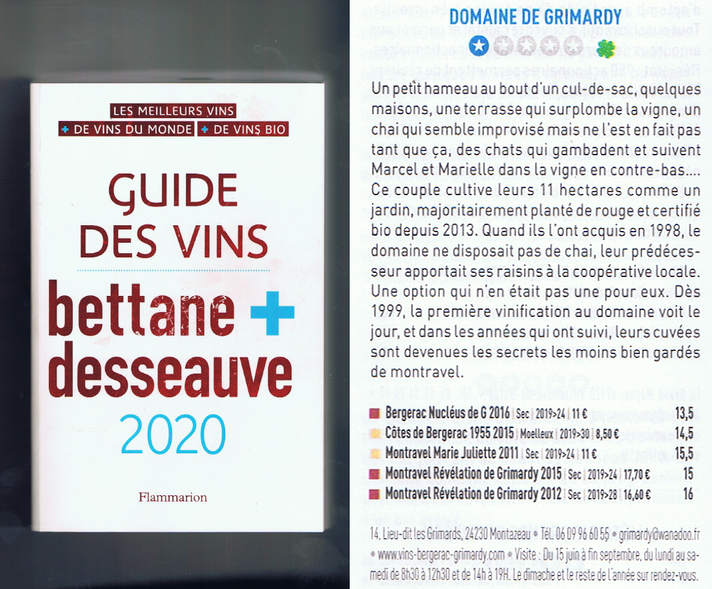 Nous avons été sélectionné par le Guide Bétanne et Desseauve 2020 !